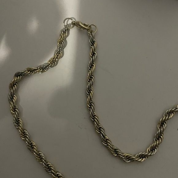 BRAND NEW PURE SILVER GOLD TONE ROPE CHAIN‼️ - Picture 5 of 14